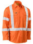 Picture of Bisley X Taped Biomotion Hi Vis Cool Lightweight Drill Shirt BS6166XT