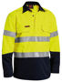 Picture of Bisley TenCate Tecasafe® Plus Taped Two Tone Hi Vis Closed Front Vented Shirt - Long Sleeve BSC8075T