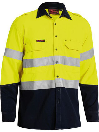 Picture of Bisley TenCate Tecasafe® Plus 700 Taped Hi Vis FR Vented Shirt BS8082T