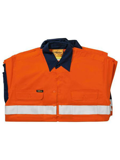 Picture of Bisley Taped Hi Vis Drill Shirt (5X Pack) BT6456EP