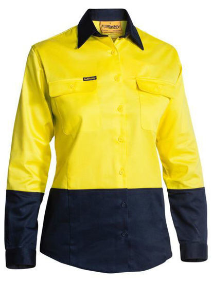 Picture of Bisley Women's Hi Vis Drill Shirt BL6267