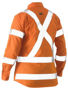 Picture of Bisley Recycle Women's X Taped Hi Vis Drill Shirt BL6266XT