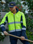 Picture of Bisley Taped Hi Vis Puffer Jacket with Stand Collar BJ6829T