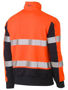 Picture of Bisley Taped Two Tone Hi Vis Contrast Stretchy 1/4 Zip Pullover BK6817T