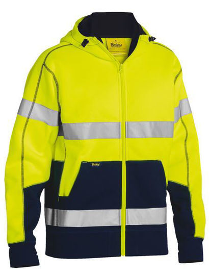 Picture of Bisley Taped Hi Vis Fleece Hoodie BK6819T