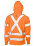 Picture of Bisley X Taped Hi Vis Zip Front Fleece Hoodie BK6819XT